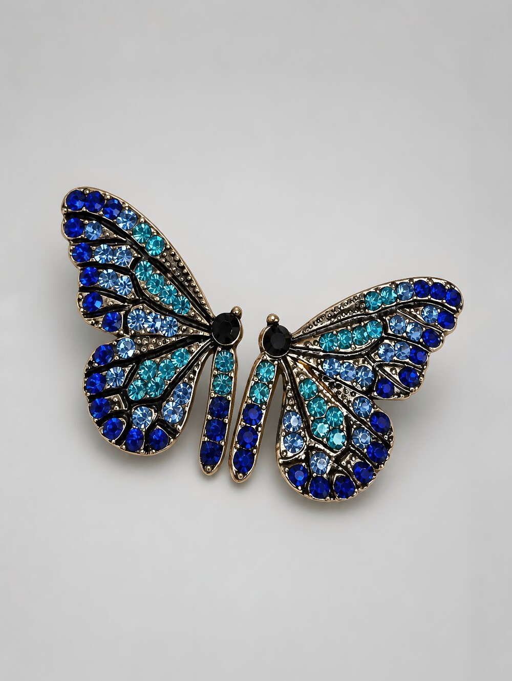 Butterfly Sparkly Boho Earrings Rhinestones Vintage Gold Jewelry